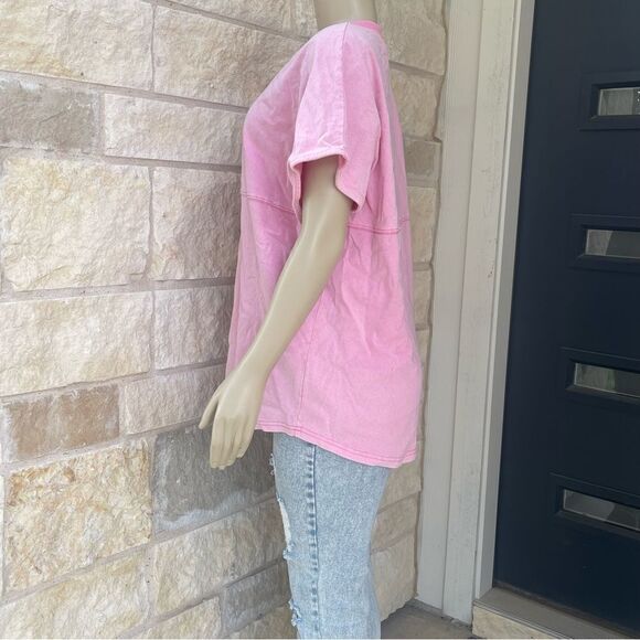 NWT Boutique Pink Short Sleeve Tee Fantastic Fawn Womens Sz Large - Picture 7 of 8